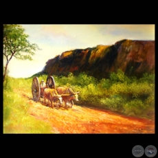 PAISAJE DE YAGUARÓN - Óleo de JUAN GUERRA GAJA